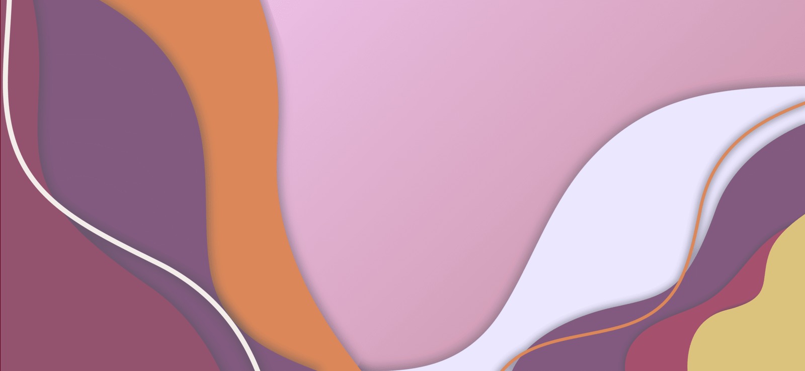 Abstract background featuring organic overlapping layers in pink, purple, orange, and beige, designed as the main visual background for wrzky.com and its Decolonial Muslim Feminist Praxis brand identity, upside down