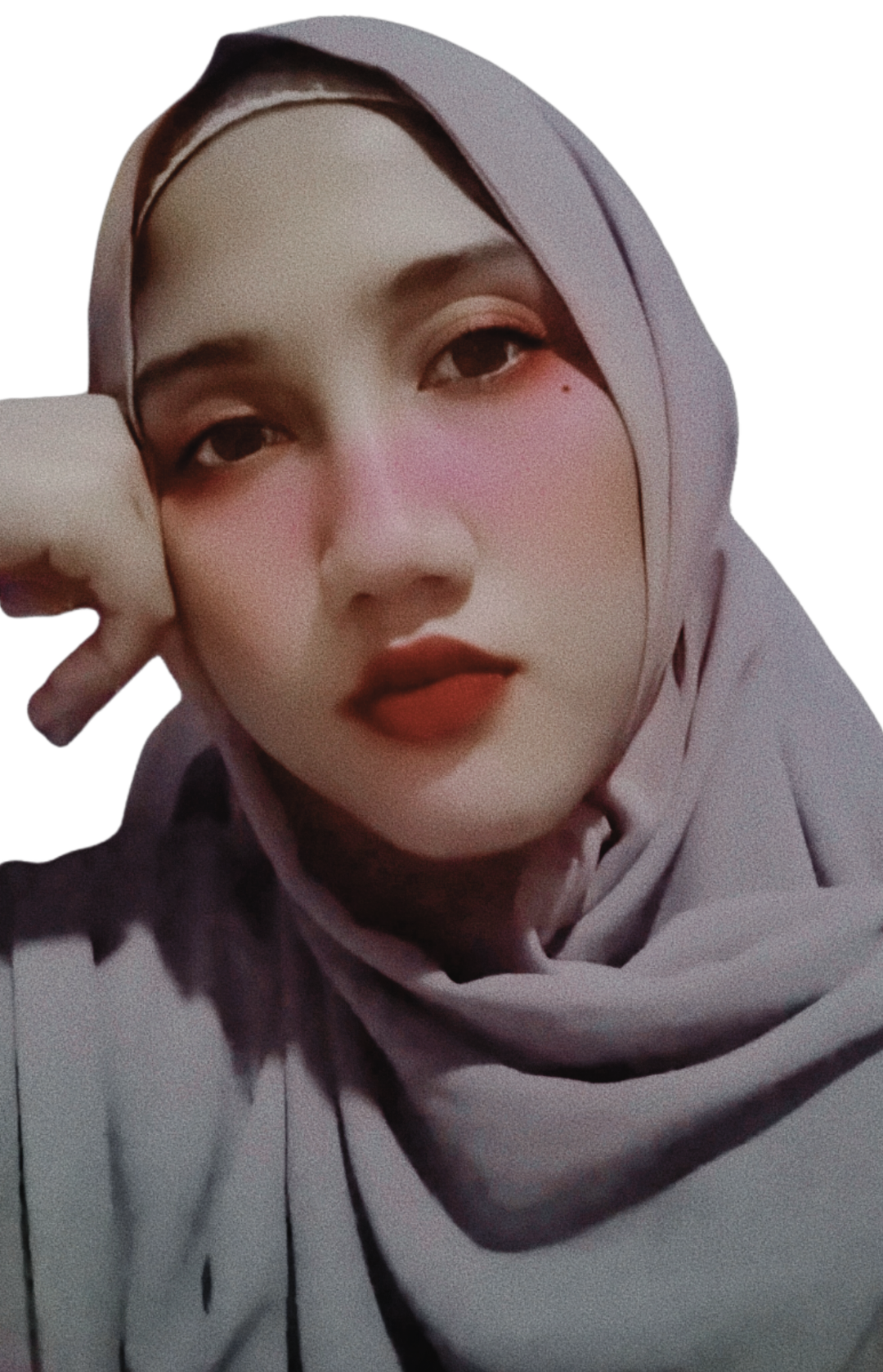 Wanda A.— wrzky Portrait of Wanda Anindya, Muslim feminist writer and advocate, wearing a hijab